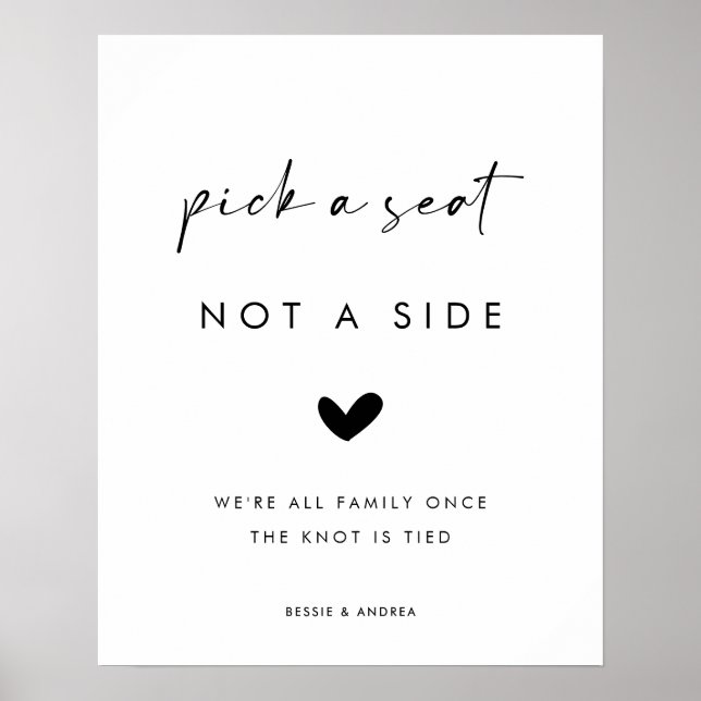 Moderne Stilelemente Wählen Sie einen Platz, nicht Poster (Vorne)