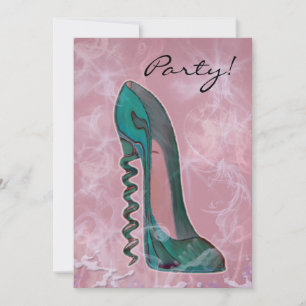 Moderne Stiletto Schuhwerk Einladung