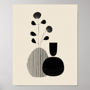 Moderne Stilleben – Minimalistischer Botanischer D Poster