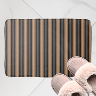 Moderne, stilvoll getoastete braune Streifen mit T Badematte