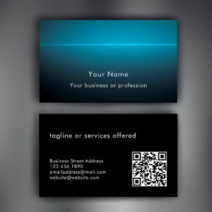 Moderne stilvolle benutzerdefinierte Text-QR-Code- Visitenkarte