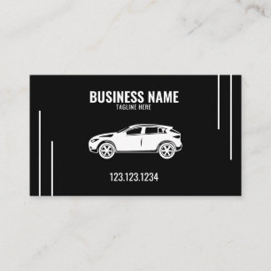 Moderne, stilvolle Black Mobile Car Wash und Detec Visitenkarte