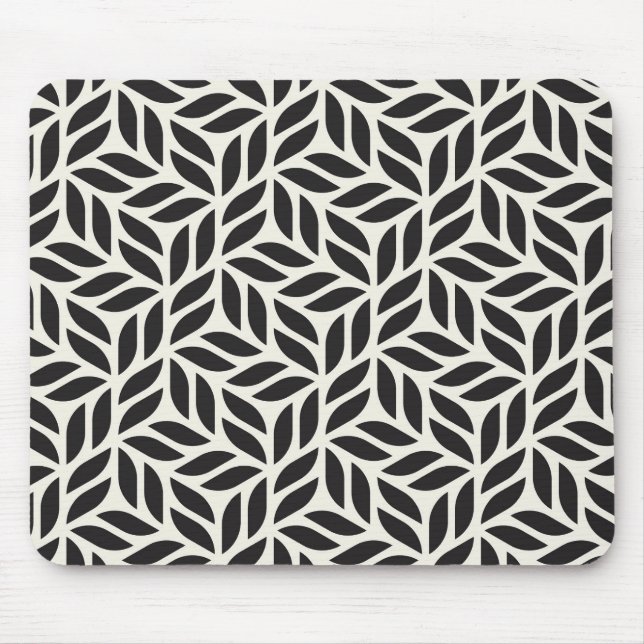 Moderne stilvolle Blattmuster Mousepad (Vorne)
