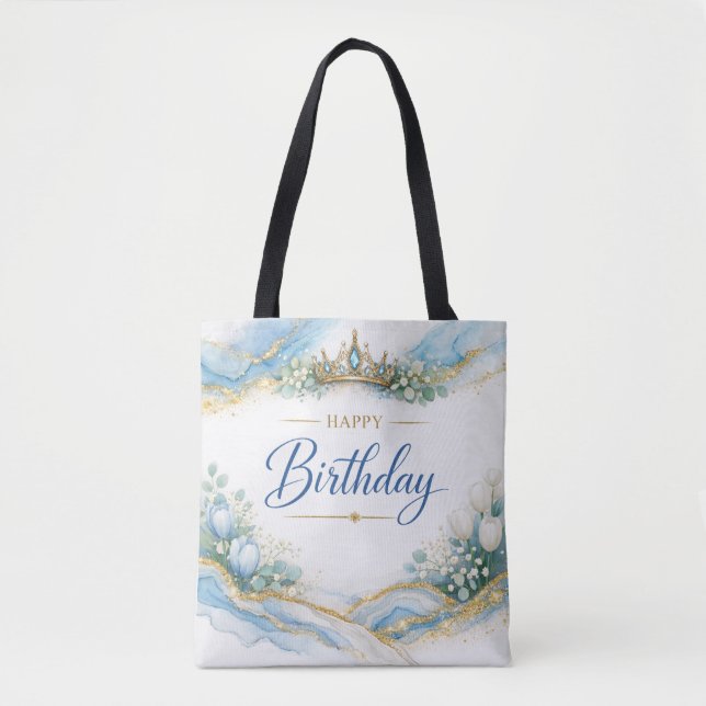 Moderne stilvolle blaue florale Mädchen - Achat Go (Vorderseite)