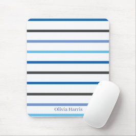 Moderne stilvolle blaue Streifen individuell Mousepad