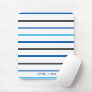 Moderne stilvolle blaue Streifen individuell Mousepad