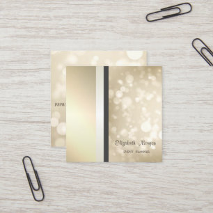 Moderne, stilvolle Bokeh Geometric, gestreift Quadratische Visitenkarte