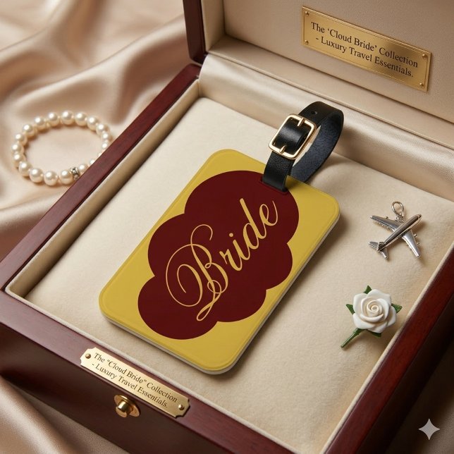 Moderne stilvolle Braut-Gepäckanhänger-Reiseaccess Gepäckanhänger (Modern Stylish Bride Luggage Tag Travel Accessory)
