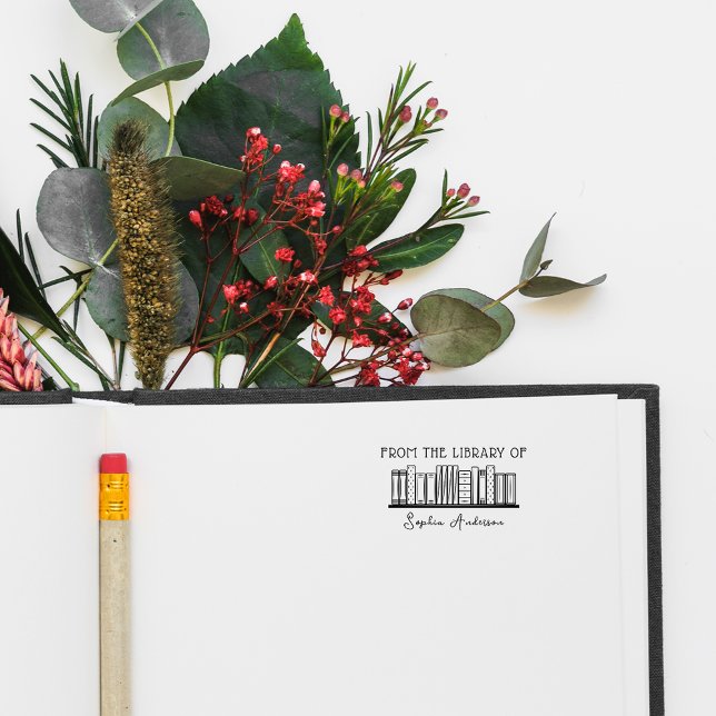 Moderne, stilvolle Bücher Individuelle Name Librar Permastempel (Von Creator hochgeladen)