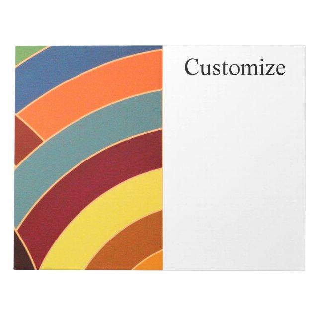 Moderne, stilvolle Chevrons Notizblock (Vorderseite)