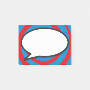 Moderne stilvolle Comic Book Speech Bubble Post-it Klebezettel