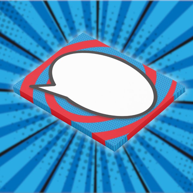 Moderne stilvolle Comic Book Speech Bubble Post-it Klebezettel (Modern Stylish Comic Book Speech Bubble Post-it Notes)