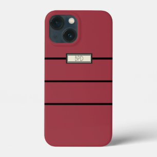 Moderne stilvolle coole Monogramm-Monogramm rot sü Case-Mate iPhone Hülle