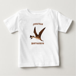 Moderne stilvolle Design-Monogramm Babysaurs weiß Baby T-shirt