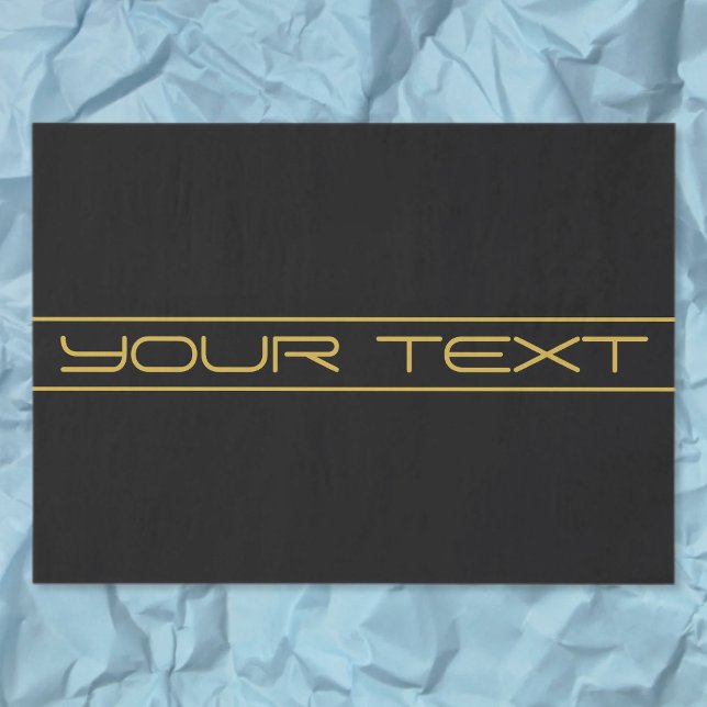 Moderne, stilvolle Editable Gold Text & Stripes Seidenpapier (Von Creator hochgeladen)