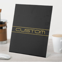 Moderne, stilvolle Editable Gold Text & Stripes