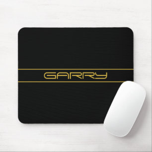 Moderne stilvolle editierbare Goldtext & Streifen Mousepad