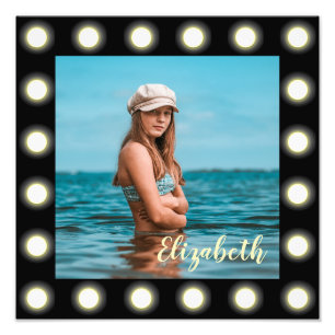 Moderne, stilvolle, einzigartige Schwarz-Quadrat-F Fotodruck