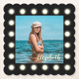 Moderne, stilvolle, einzigartige Schwarz-Quadrat-F Untersetzer