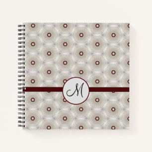 Moderne, stilvolle Elegant Monogram Custom Notizbuch