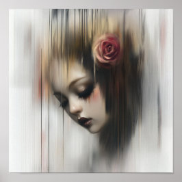 Moderne stilvolle Elegante Abstrakt schöne Frau Poster