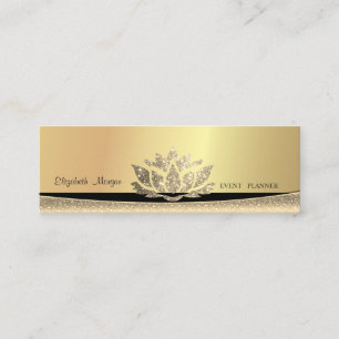 Moderne stilvolle elegante Gold-Lotus Mini Visitenkarte