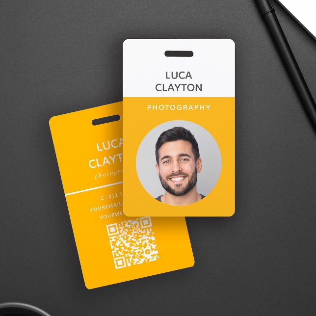 Moderne stilvolle Foto-Professional QR-Code-Logo Ausweis (Von Creator hochgeladen)