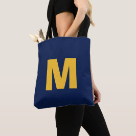 Moderne stilvolle gelbe und blaue Monogrammanfangs