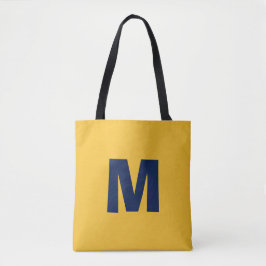 Moderne stilvolle gelbe und blaue Monogrammanfangs