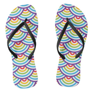 Moderne stilvolle geometrische Vintage-Muster    Flip Flops