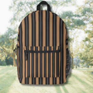 Moderne stilvolle getönte braune Streifen mit Tief Bedruckter Rucksack