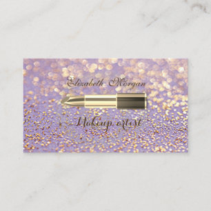 Moderne stilvolle glitzernde Bokeh-Make-up-Lippens Visitenkarte