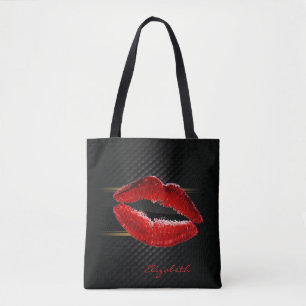 Moderne stilvolle glitzernde rote Lippen, personal