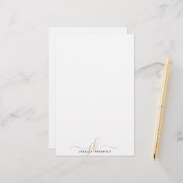 Moderne, stilvolle Gold Monogram Initials Minimal