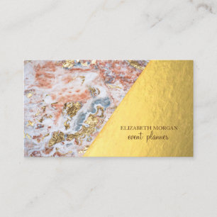 Moderne stilvolle Gold-, Ombre-Marmor-, geometrisc Visitenkarte