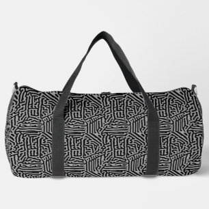 Moderne, stilvolle Gray & Black Classic Duffle Bag