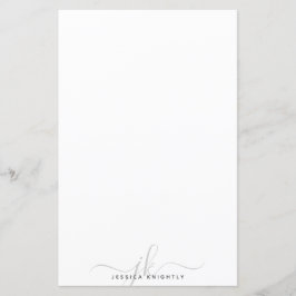 Moderne, stilvolle Gray Monogram Initials Minimal