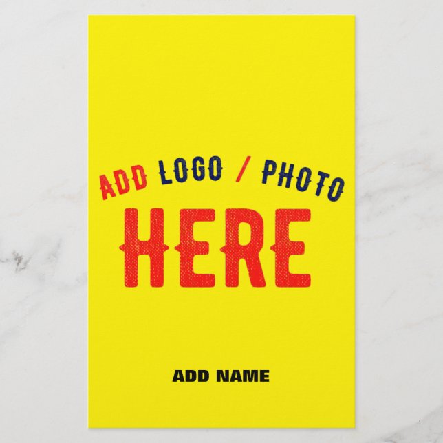 MODERNE, STILVOLLE, HELLE GELBEN-ÜBERPRÜFTE MARKE FLYER (Vorne)