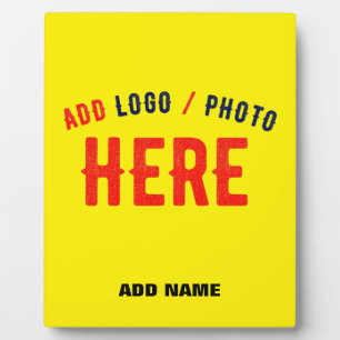 MODERNE, STILVOLLE, HELLE GELBEN-ÜBERPRÜFTE MARKE FOTOPLATTE