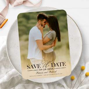 Moderne stilvolle Hochzeit Merken Sie das Datum Fo Magnet