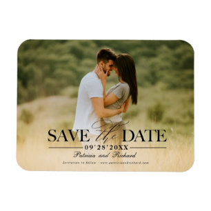 Moderne stilvolle Hochzeit Merken Sie sich das Dat Magnet