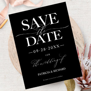 Moderne stilvolle Hochzeit Save The Date ohne Foto Postkarte