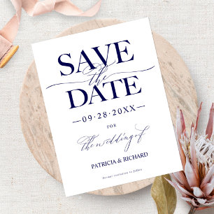 Moderne stilvolle Hochzeit Save The Date ohne Foto Postkarte
