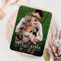 Moderne, stilvolle Hochzeit spart das Date-Foto