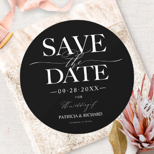 Moderne, stilvolle Hochzeit spart das Date Non Fot Einladung