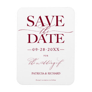 Moderne, stilvolle Hochzeit spart das Date Non Fot Magnet