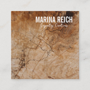 moderne, stilvolle Holzarbeiter Business Card Quadratische Visitenkarte