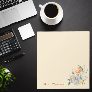 Moderne, stilvolle Hübsche Lehrerin Notizblock