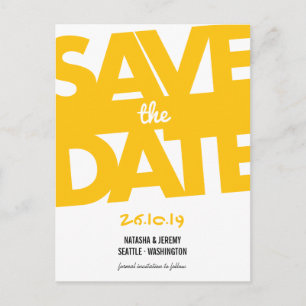 Moderne, stilvolle Kett-Typografie Save the Date Ankündigungspostkarte