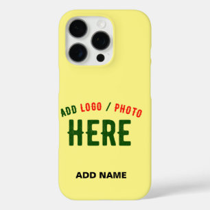 MODERNE, STILVOLLE KUNSTSTOFFMARKE PASTEL YELLOW iPhone 16 PRO HÜLLE